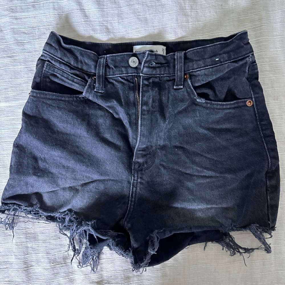 Abercrombie black Jean shorts